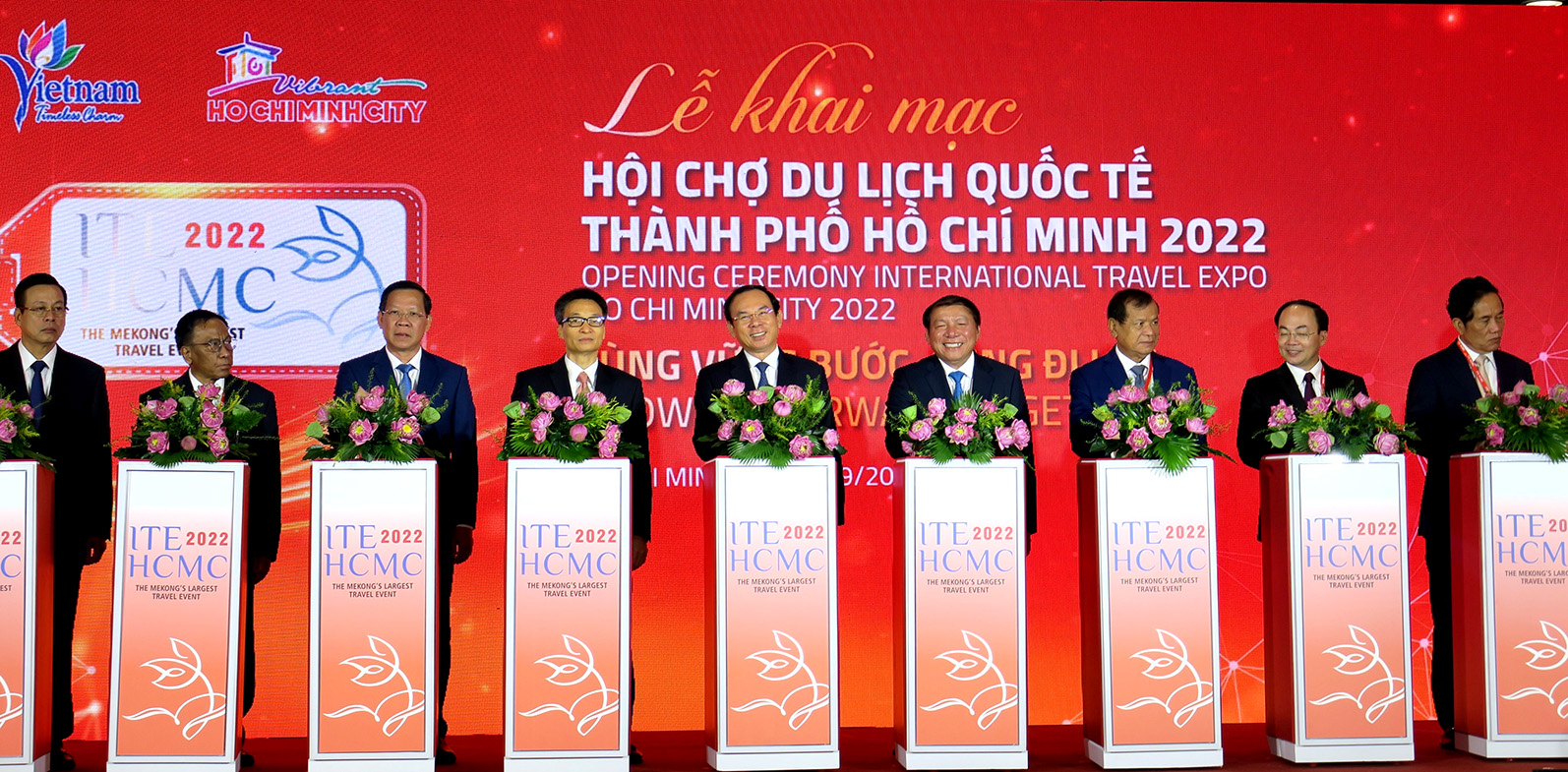 Đại biểu tại lễ khai mạc Hội chợ ITE HCMC 2022.